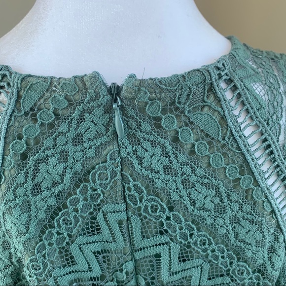 NWT Ultra Pink Lace Green Dress - Picture 4 of 6